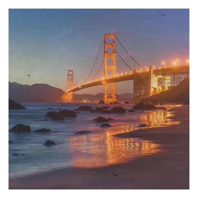 Stampe Ponte del Golden Gate al tramonto