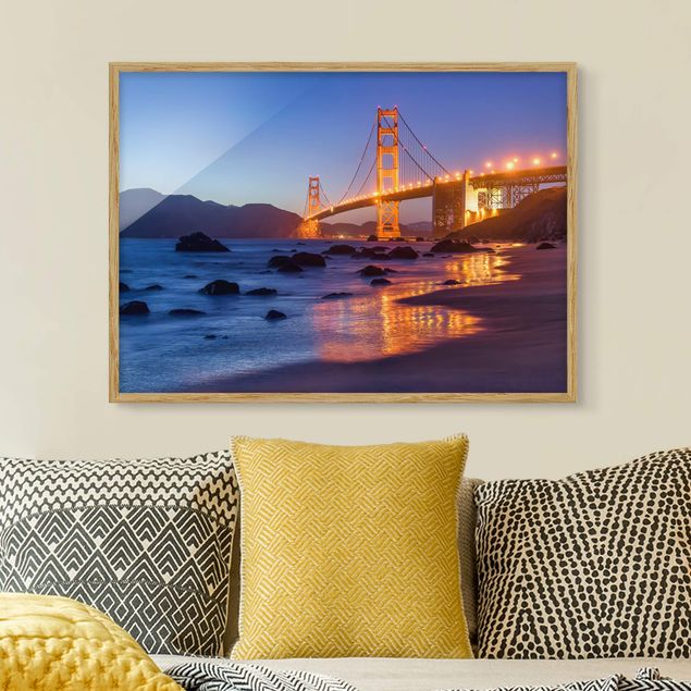 Quadri moderni   Ponte del Golden Gate al tramonto