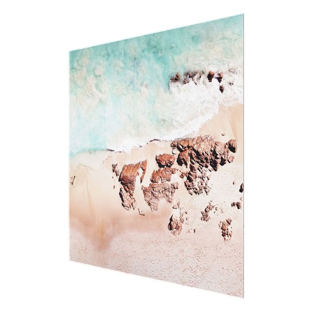 Quadri in vetro con paesaggio Spiaggia della Rosa d'Oro
