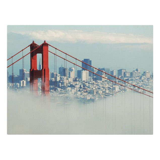 Quadro moderno blu Buongiorno San Francisco!