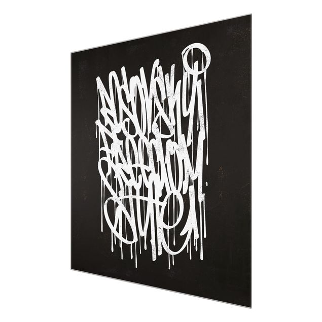Quadro in vetro - Graffiti Art Freedom Style