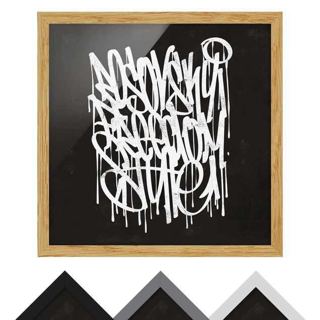 Poster con cornice|Graffiti Art Freedom Style