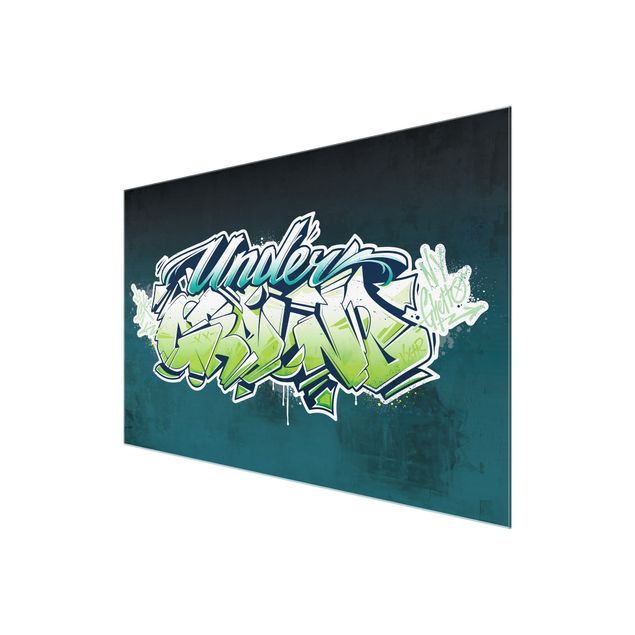 Glas Magnetboard Graffiti Art Underground