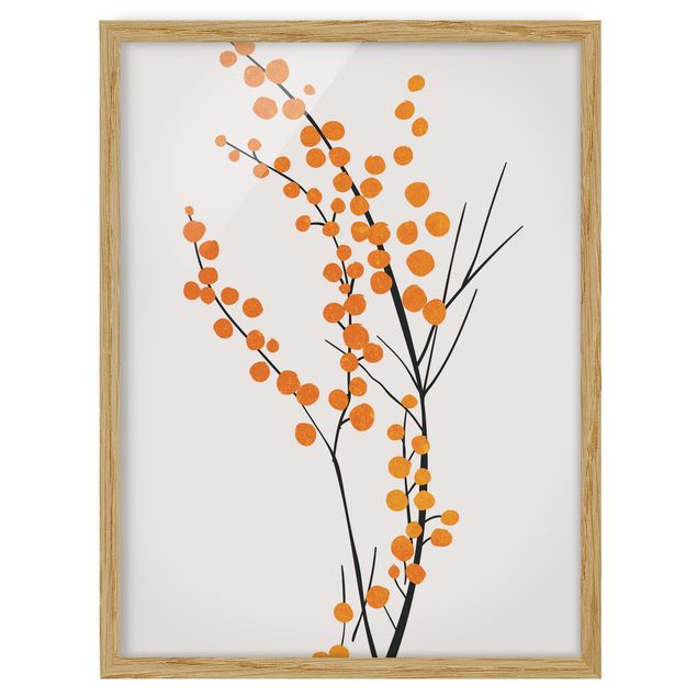 Quadri fiori Mondo vegetale grafico - Bacche arancioni