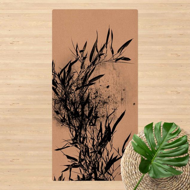 tappeto passatoia Mondo vegetale grafico - Bambù nero