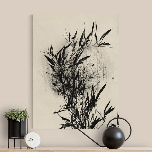 Quadri con pesci Mondo vegetale grafico - Bambù nero