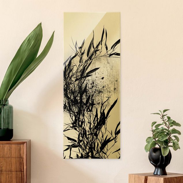 Quadri con pesci Mondo vegetale grafico - Bambù nero