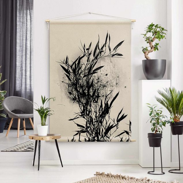 Quadro pesci Mondo vegetale grafico - Bambú nero