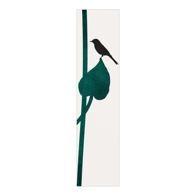 Quadri Kubistika Mondo vegetale grafico - Uccello su foglia