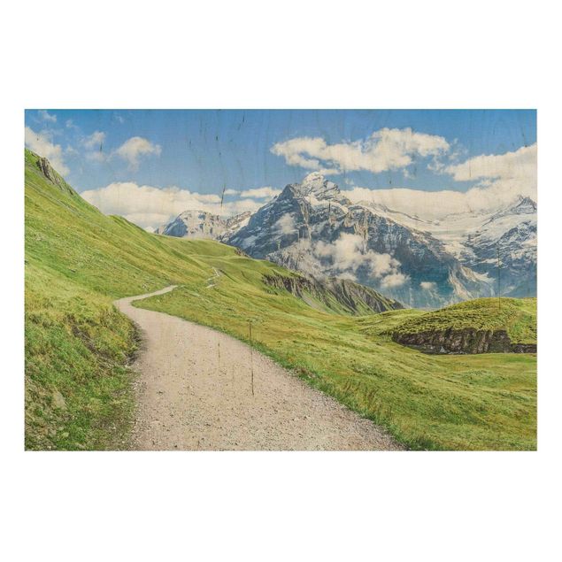 Quadri in legno con paesaggio Panorama di Grindelwald
