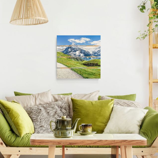 Quadri in legno con paesaggio Panorama di Grindelwald