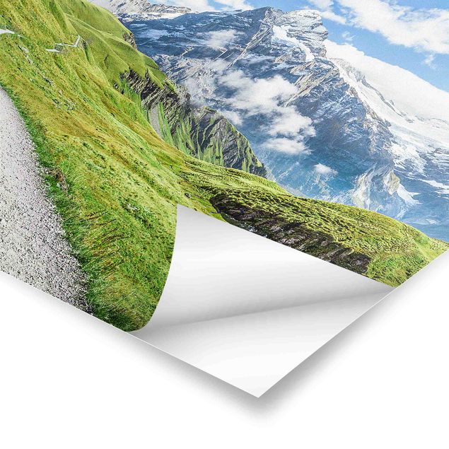 Quadro verde Panorama di Grindelwald