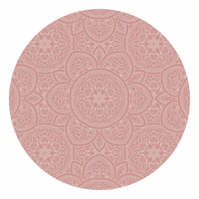 Carte da parati moderne Grande disegno mandala in rosa antico