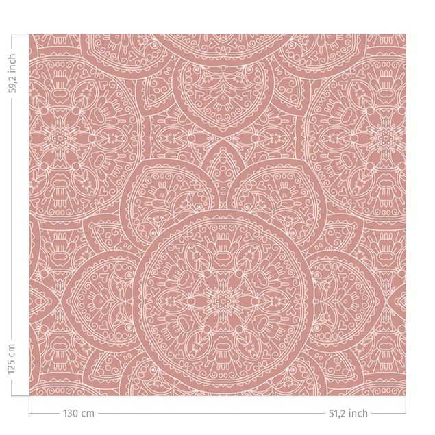 tende disegni Grande decorazione mandala in rosa antico
