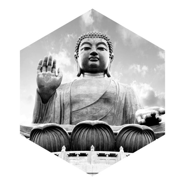 Carta da parati Grande Buddha in bianco e nero