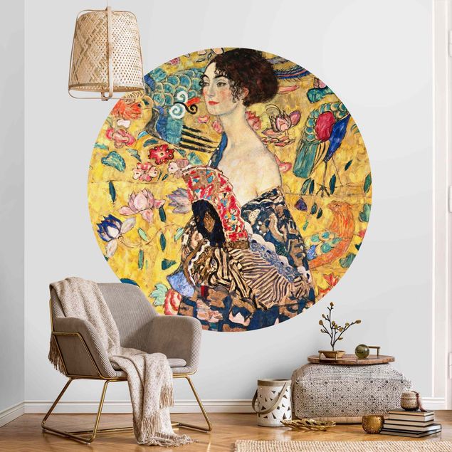 Riproduzioni Gustav Klimt - Signora con ventaglio
