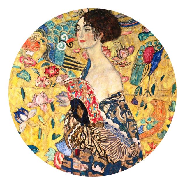 Quadri Art Déco Gustav Klimt - Signora con ventaglio