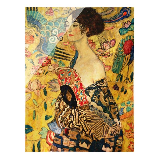 Quadro moderno Gustav Klimt - Signora con ventaglio