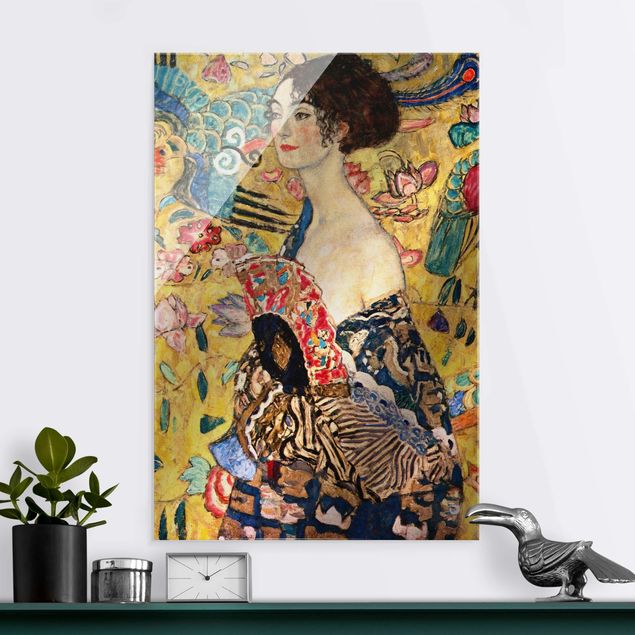 Riproduzioni Gustav Klimt - Signora con ventaglio