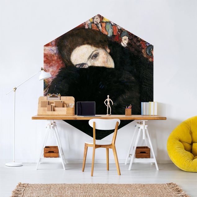Stile di pittura Gustav Klimt - Signora con la muffola
