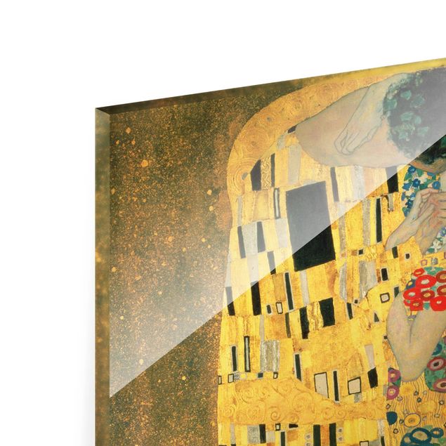 Quadri in vetro riproduzioni Gustav Klimt - Il bacio