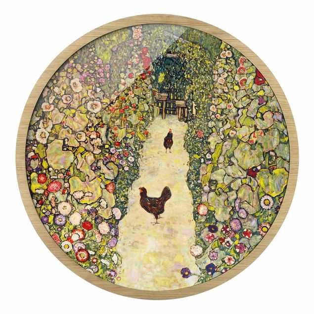 Riproduzione quadri famosi Gustav Klimt - Sentiero del giardino con galline
