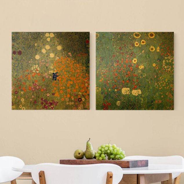 Quadro su tela componibile Gustav Klimt - Il giardino verde