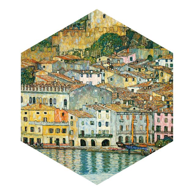 Carta da parati città Gustav Klimt - Malcesine sul lago di Garda