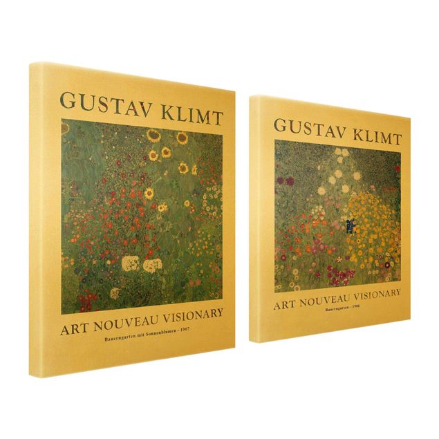 Quadri con fiori Gustav Klimt - Giardino del contadino - Edizione da museo