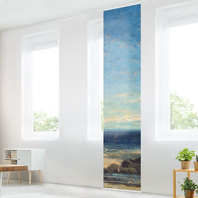 Tende a pannello scorrevoli con spiaggia Gustave Courbet - Il mare - Mare blu, cielo blu