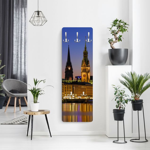 Pannello appendiabiti Panorama di Amburgo