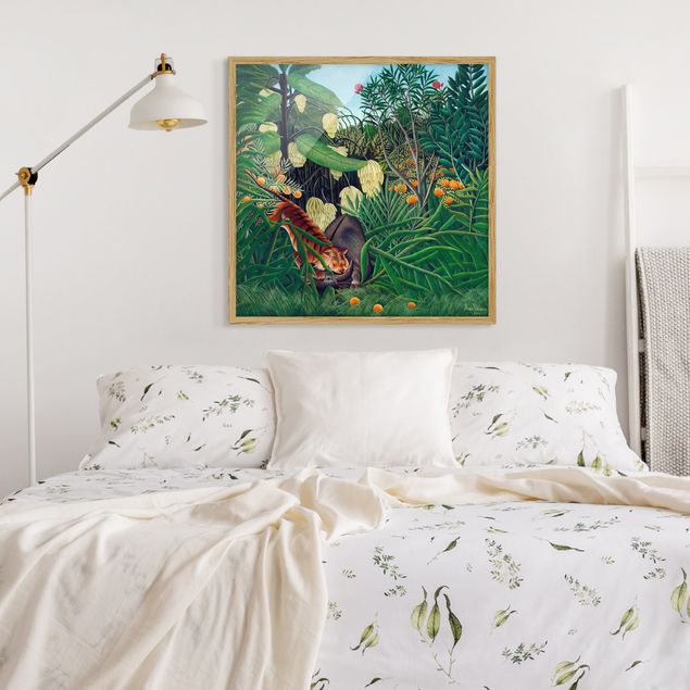Stile di pittura Henri Rousseau - Lotta tra una tigre e un bufalo