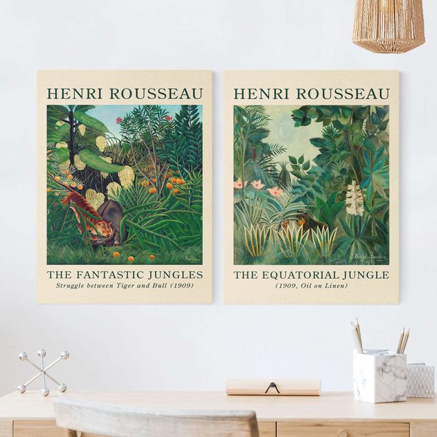 Stampe quadri famosi Henri Rousseau - Edizione da museo La giungla equatoriale