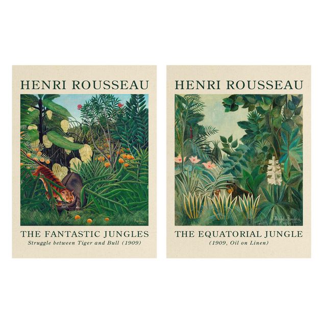 Quadri con tigre Henri Rousseau - Edizione da museo La giungla equatoriale