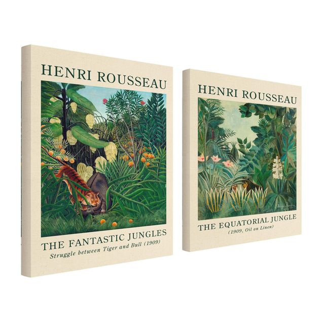 Quadri su tela componibili Henri Rousseau - Edizione da museo La giungla equatoriale