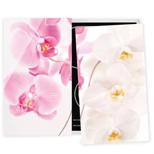 Coprifornelli con fiori Orchidee delicate