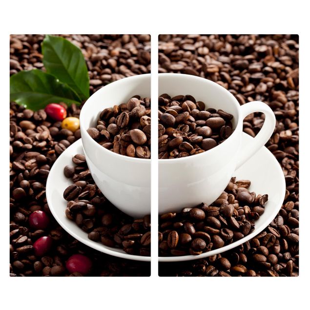 Coprifornelli in vetro - Coffee Cup With Roasted Coffee Beans