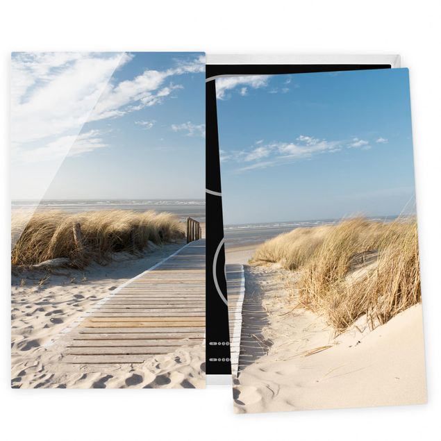 Coprifornelli con paesaggio Spiaggia del Mar Baltico