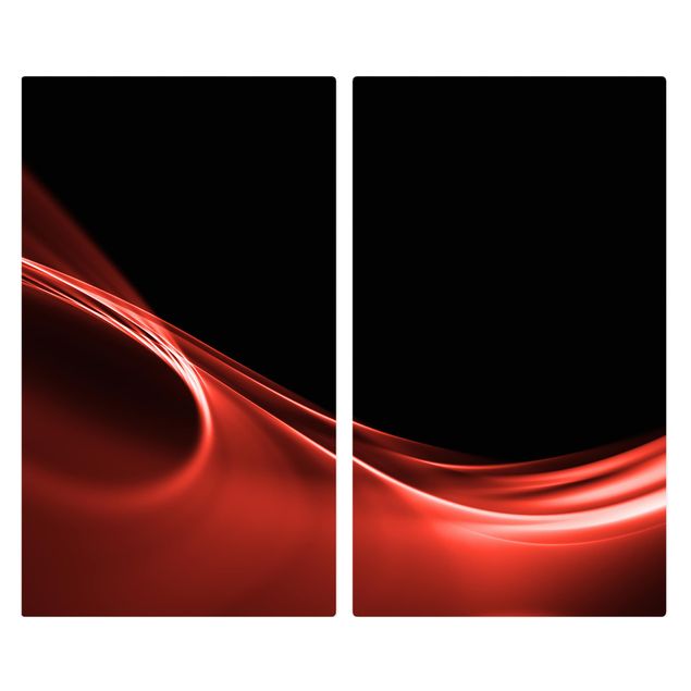 Coprifornelli in vetro - Red Wave
