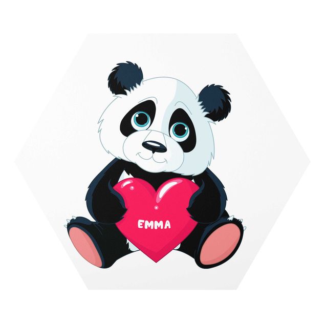 Quadri con frasi celebri Panda con cuore