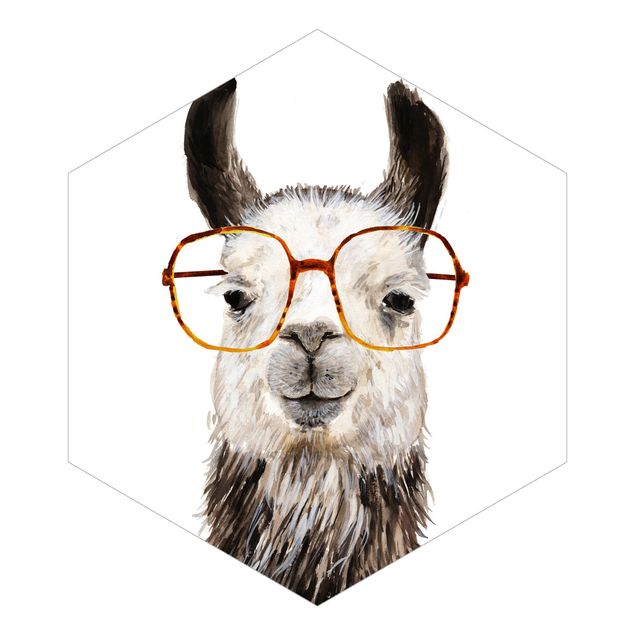 Parato bianco Hip Lama con occhiali IV