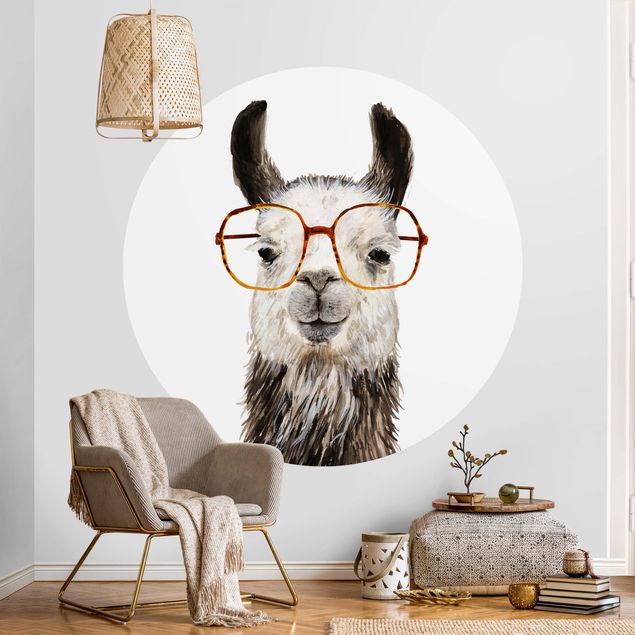 Carte da parati adesive Hip Lama con occhiali IV