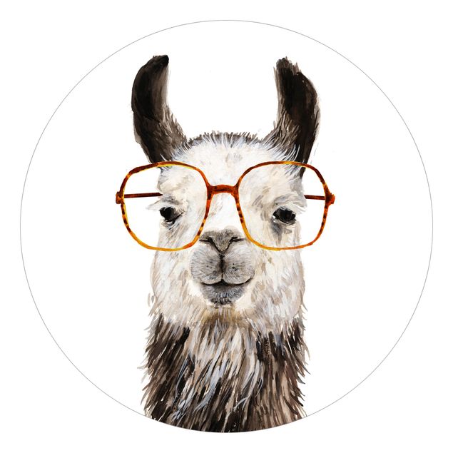 Carta da parati moderna Hip Lama con occhiali IV