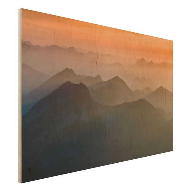 Quadri in legno con paesaggio Vista dal monte Zugspitze