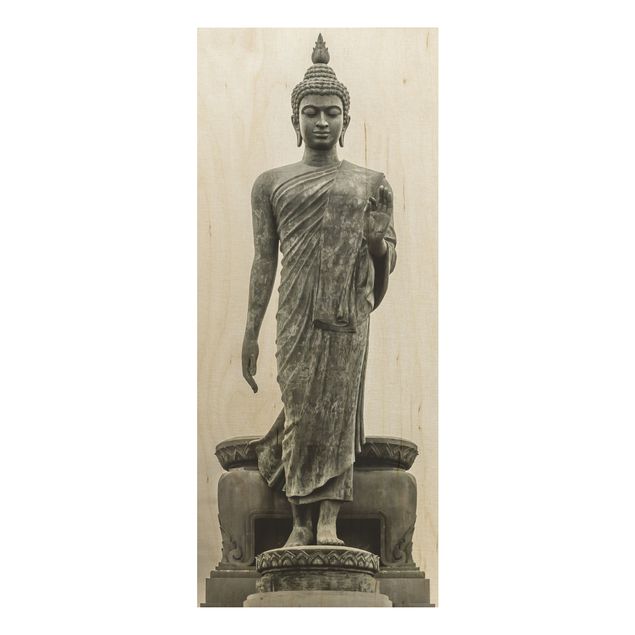 Quadri in legno vintage Statua di Buddha