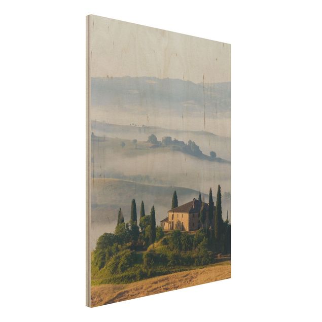 Quadri in legno con paesaggio Tenuta di campagna in Toscana