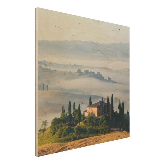 Quadri in legno con paesaggio Tenuta di campagna in Toscana