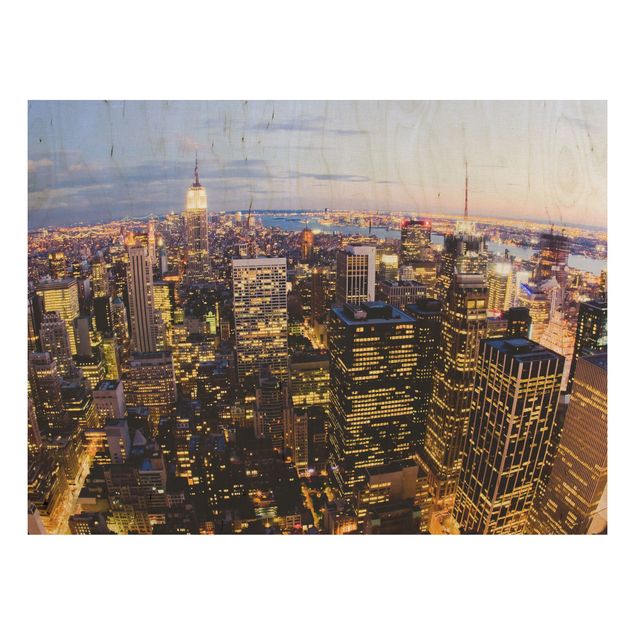 Stampe Skyline di New York di notte