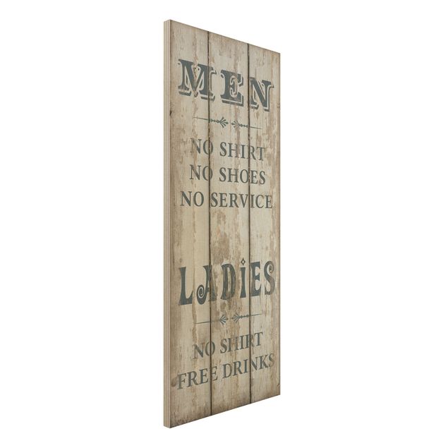 Quadri in legno vintage No.RS181 Men and Ladies