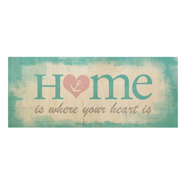 Quadri stampe No.YK33 Home Is Where Your Heart Is